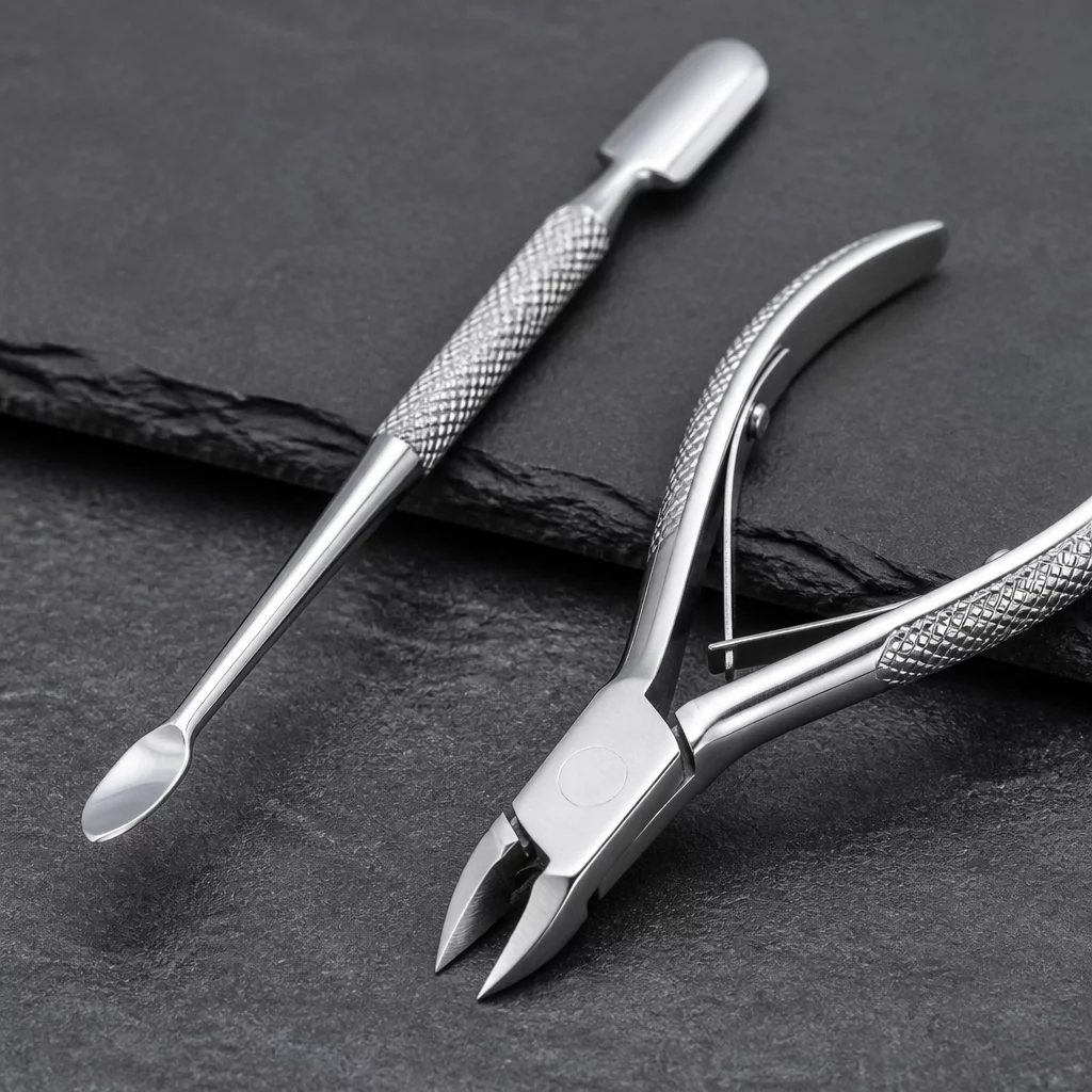 Cuticle Pusher and Cutter Stainless Steel