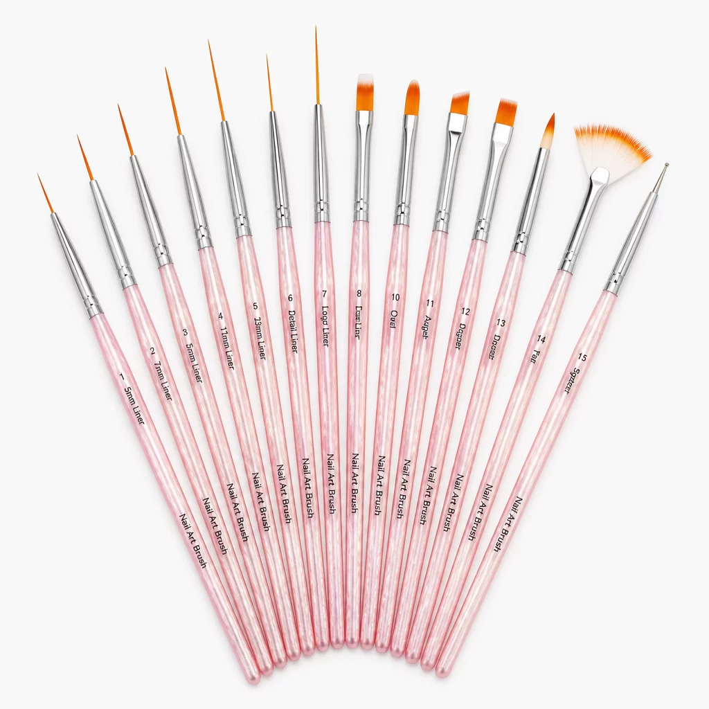 Nail Art Brushes Set 15pcs
