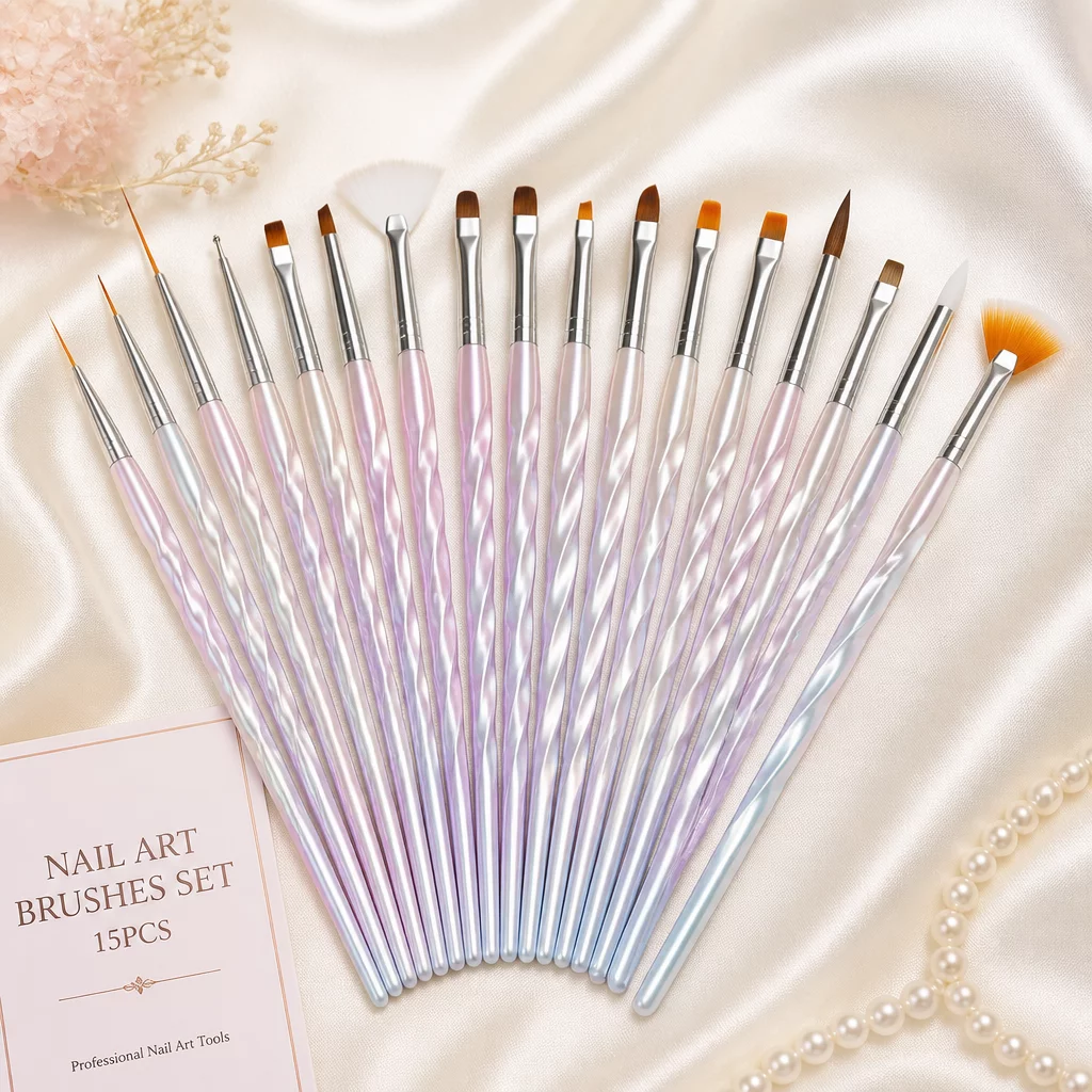 Nail Art Brushes Set 15pcs